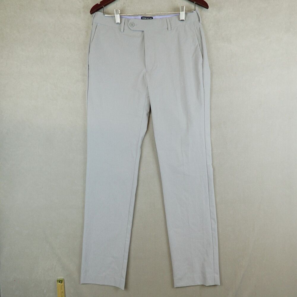 Peter Millar Surge Performance Trousers Golf Pants Gale Gray 32x32